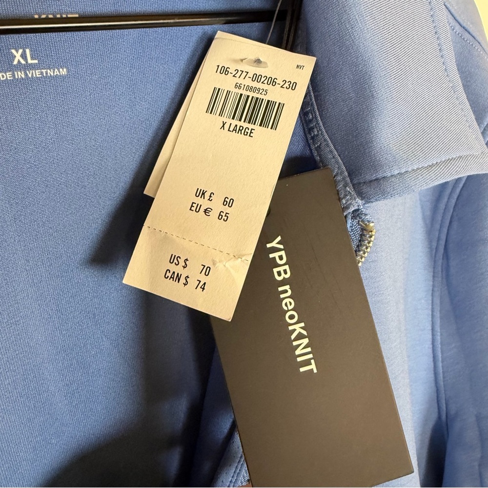 NWT Abercrombie And Fitch YPB neoKNIT Half Zip Long Sleeve Romper Size XL Blue - Picture 7 of 8